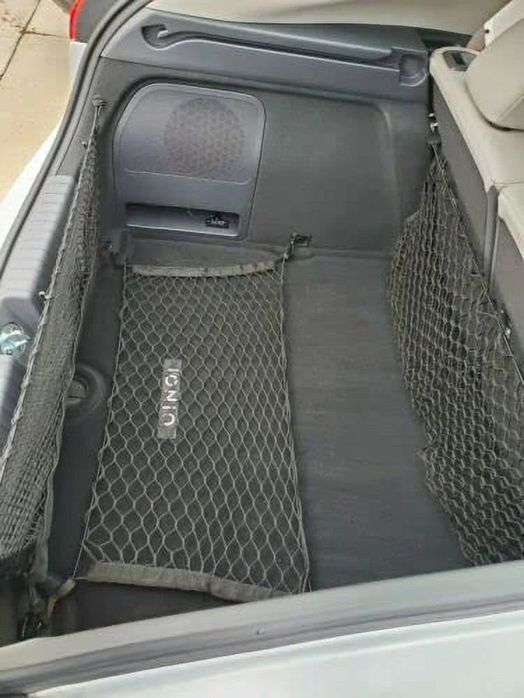 & HYUNDAI – for Nets Organizer Cargo Premium 2017-2019 IONIQ IONIQ Floor for Mesh 2 – (Qty.3) – Compatible Trunk EACCESSORIES EA Car HYUNDAI Trunk Hatchback Elastic Organizer Envelope Cargo Nets Style