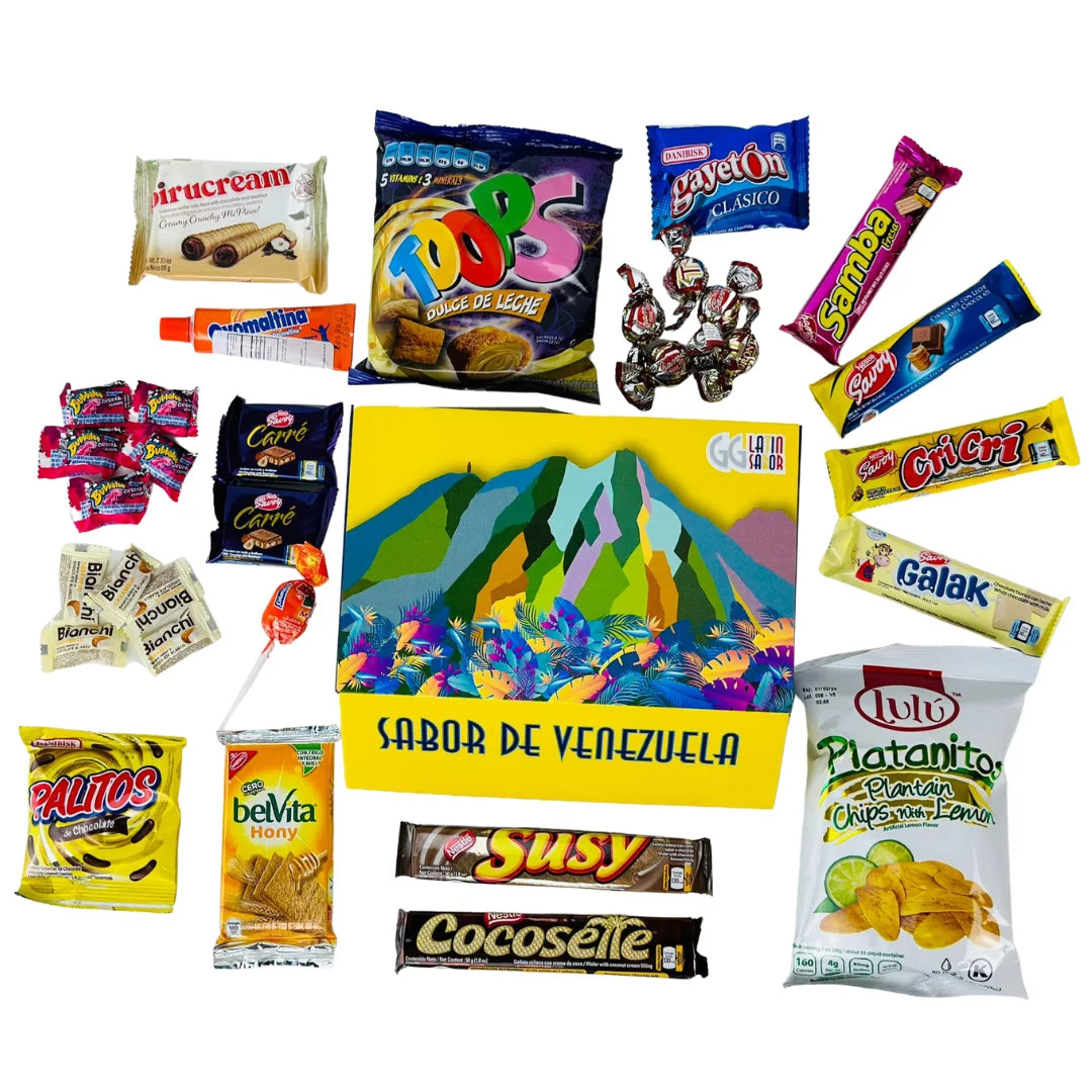 & Chips Sweet Crate Snacks Variety Cocosette Gift Susy Toronto Box SABOR Mix Assorted Food Venezuela Pack Candies LATIN Chocolate Cookies,