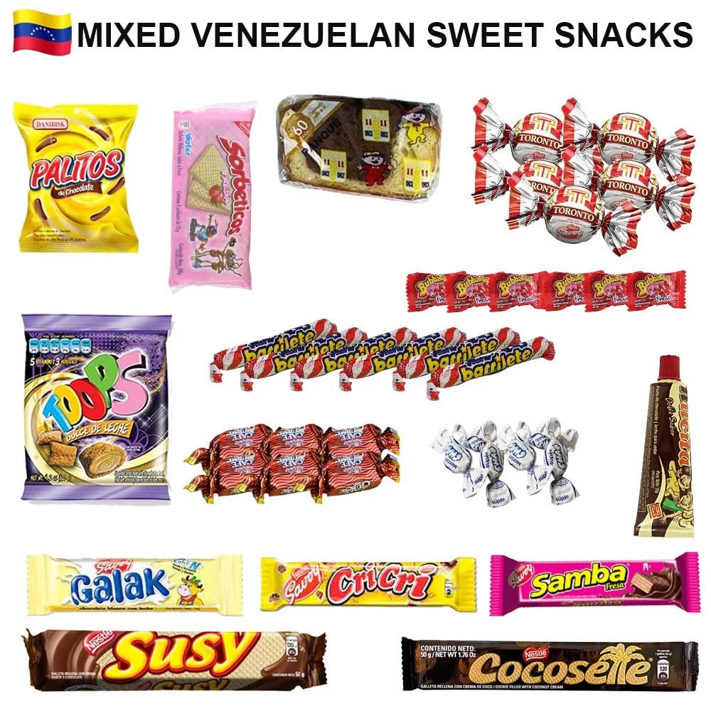 & Chips Sweet Crate Snacks Variety Cocosette Gift Susy Toronto Box SABOR Mix Assorted Food Venezuela Pack Candies LATIN Chocolate Cookies,