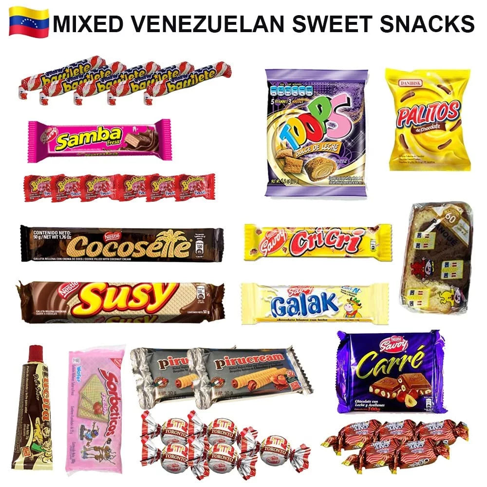 & Chips Sweet Crate Snacks Variety Cocosette Gift Susy Toronto Box SABOR Mix Assorted Food Venezuela Pack Candies LATIN Chocolate Cookies,