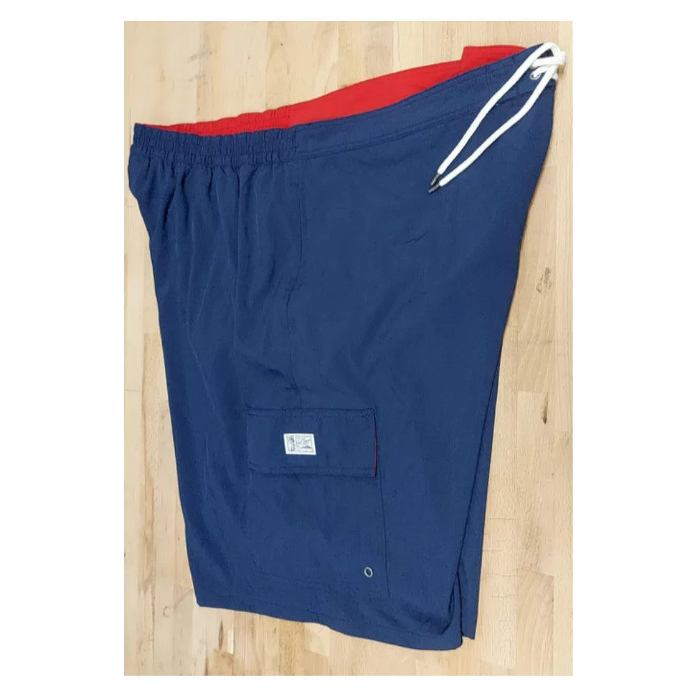 $79.50 Swim Navy Ralph 4XB Polo Boxers Polyester Trunks size Blue Lauren