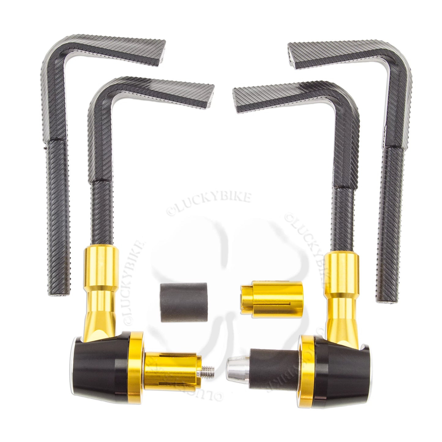 & Guard Hand Universal plastic Race CNC 6mm Lever 7/8" End Block Gold Bar