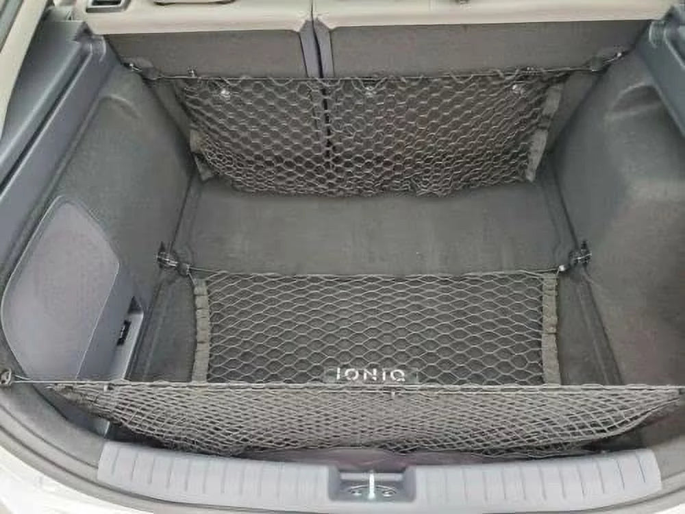 & HYUNDAI – for Nets Organizer Cargo Premium 2017-2019 IONIQ IONIQ Floor for Mesh 2 – (Qty.3) – Compatible Trunk EACCESSORIES EA Car HYUNDAI Trunk Hatchback Elastic Organizer Envelope Cargo Nets Style