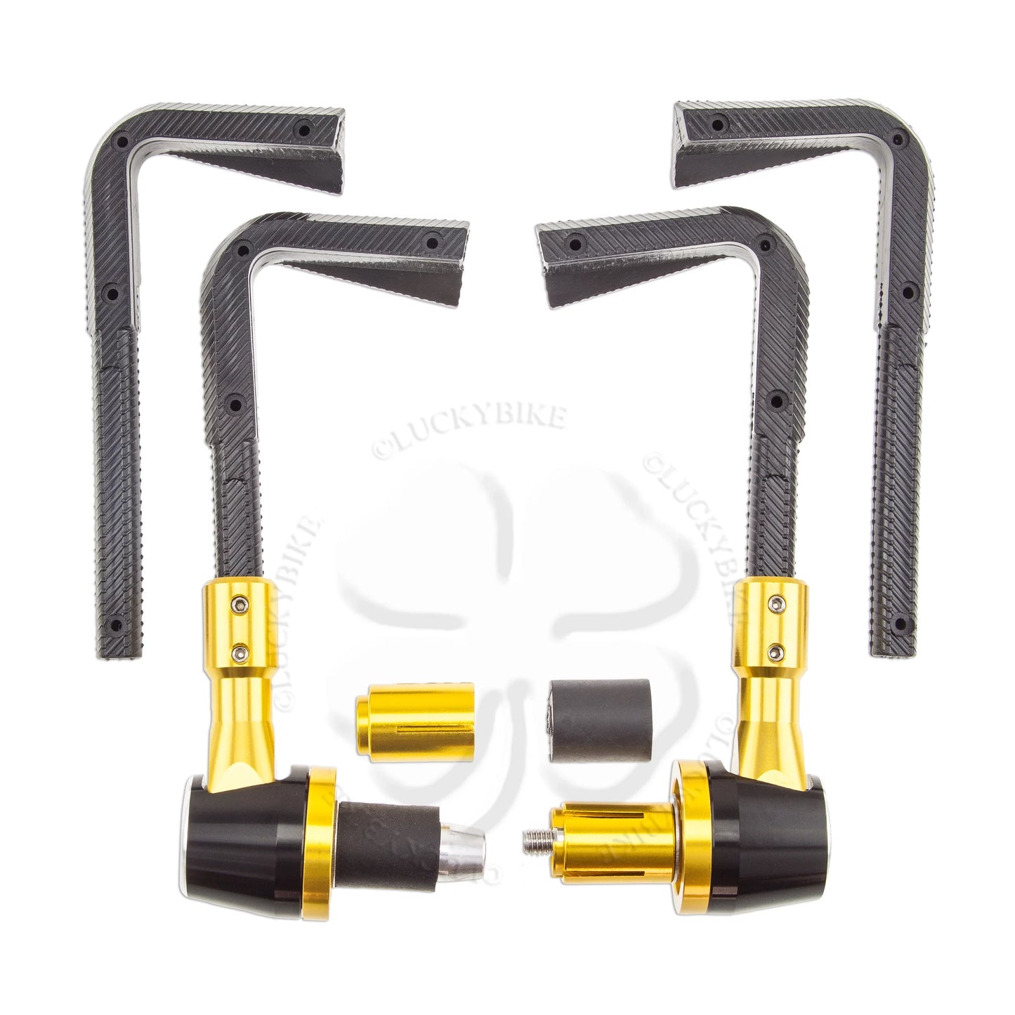 & Guard Hand Universal plastic Race CNC 6mm Lever 7/8" End Block Gold Bar